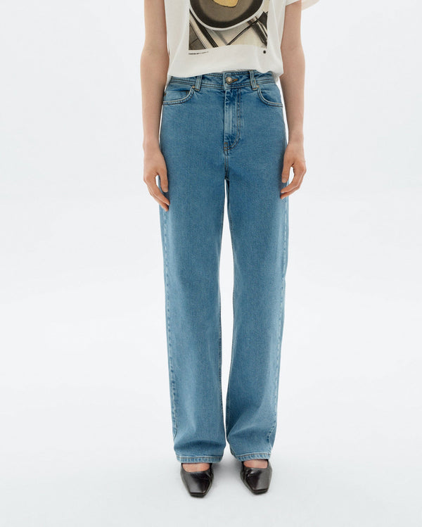 Theresa sostenible tiro alto light blue jeans - 1