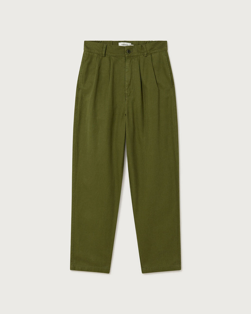 Pantalón verde hemp Rina - silueta 