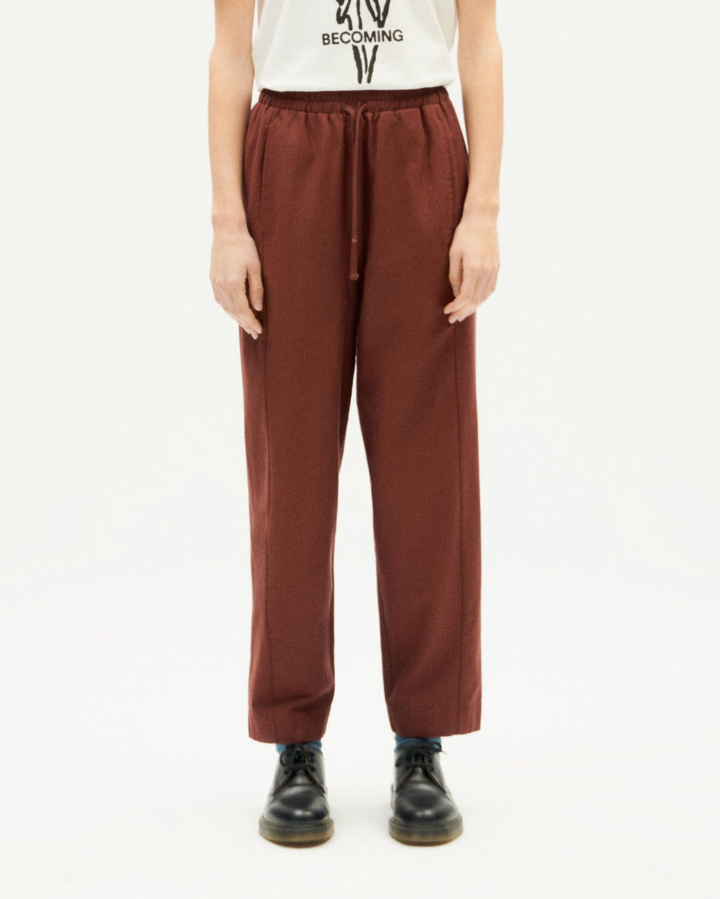 Esther sustainable brown trousers - 1