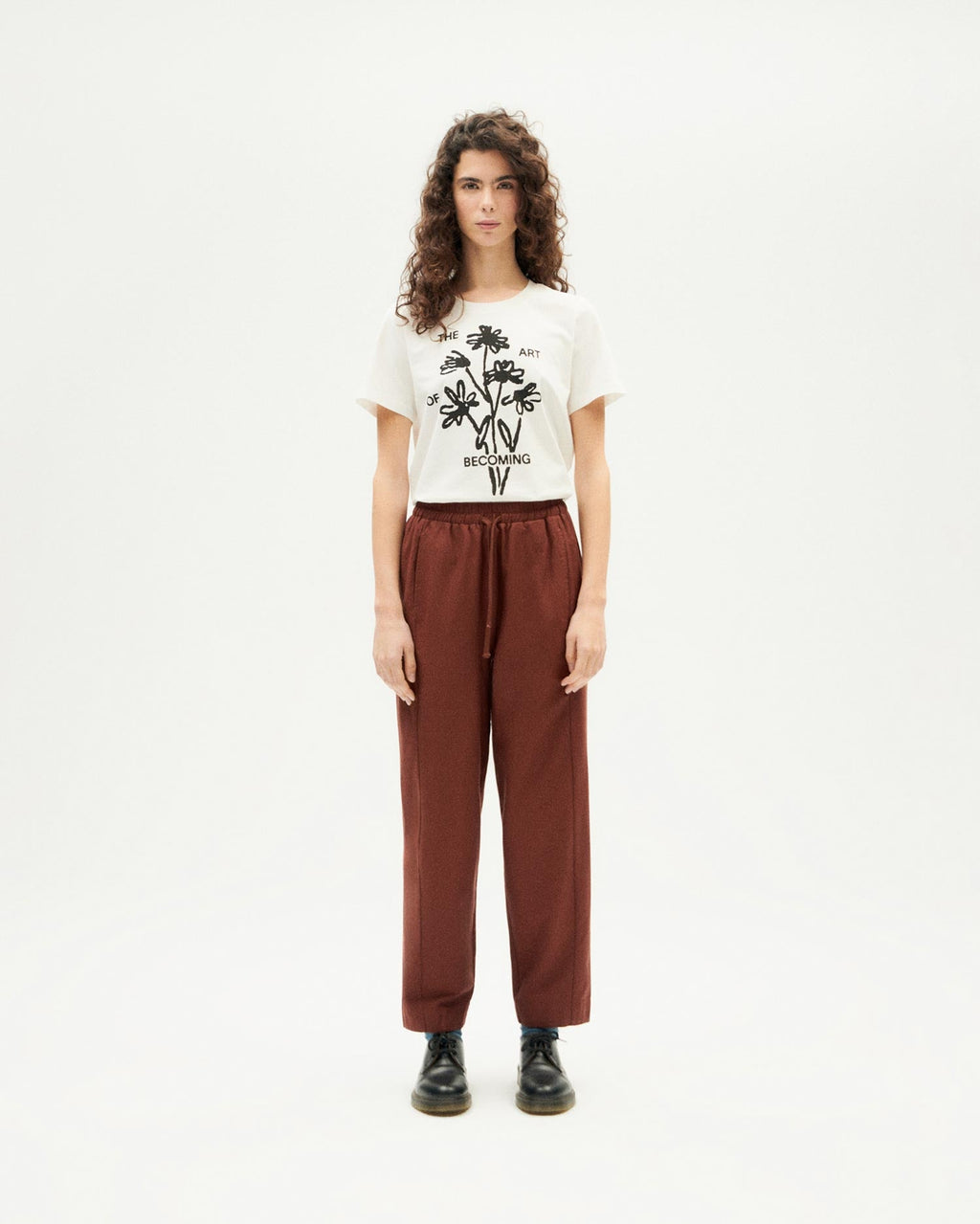 Esther sustainable brown trousers - 2