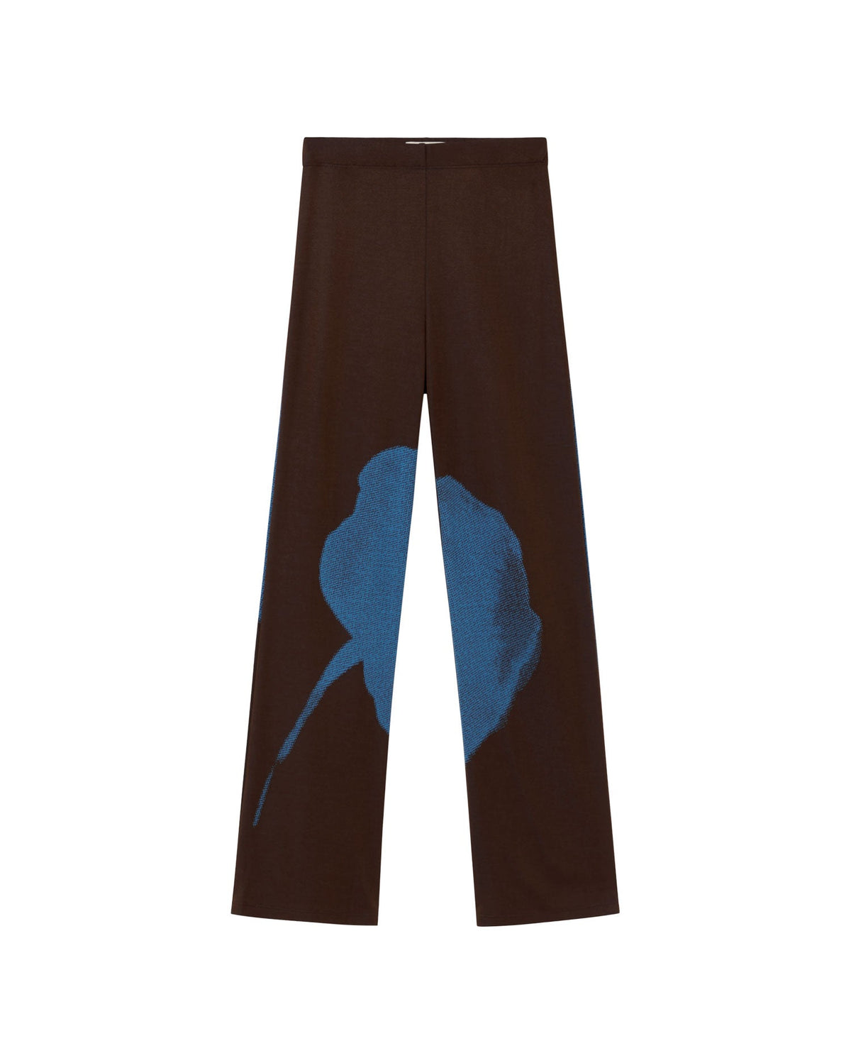 Pantaloni marroni flower Naia sostenibile-silhouette-1