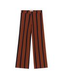 Pantalón marrón rayas navy Betty sostenible - silueta 1