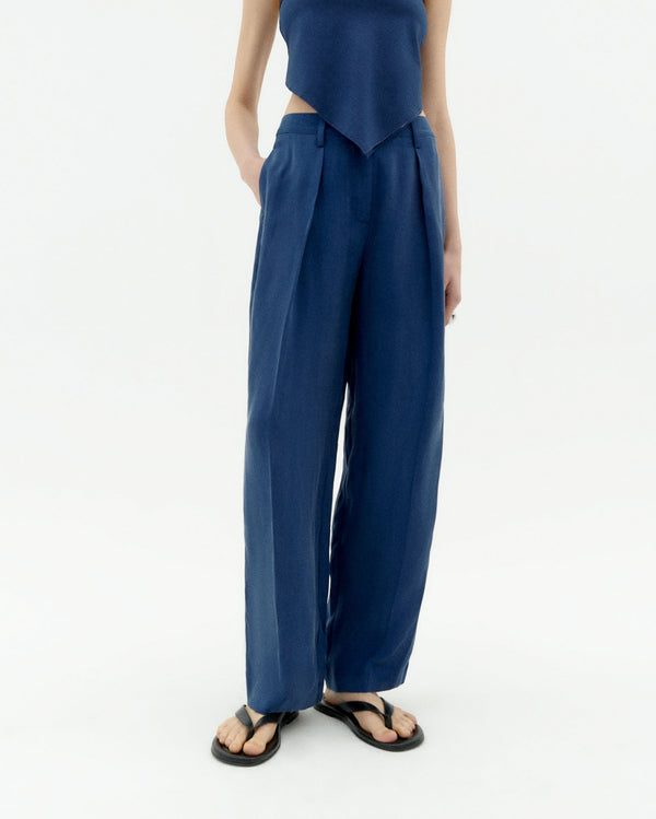 Trousers blue cupro Cirila sostenible-1