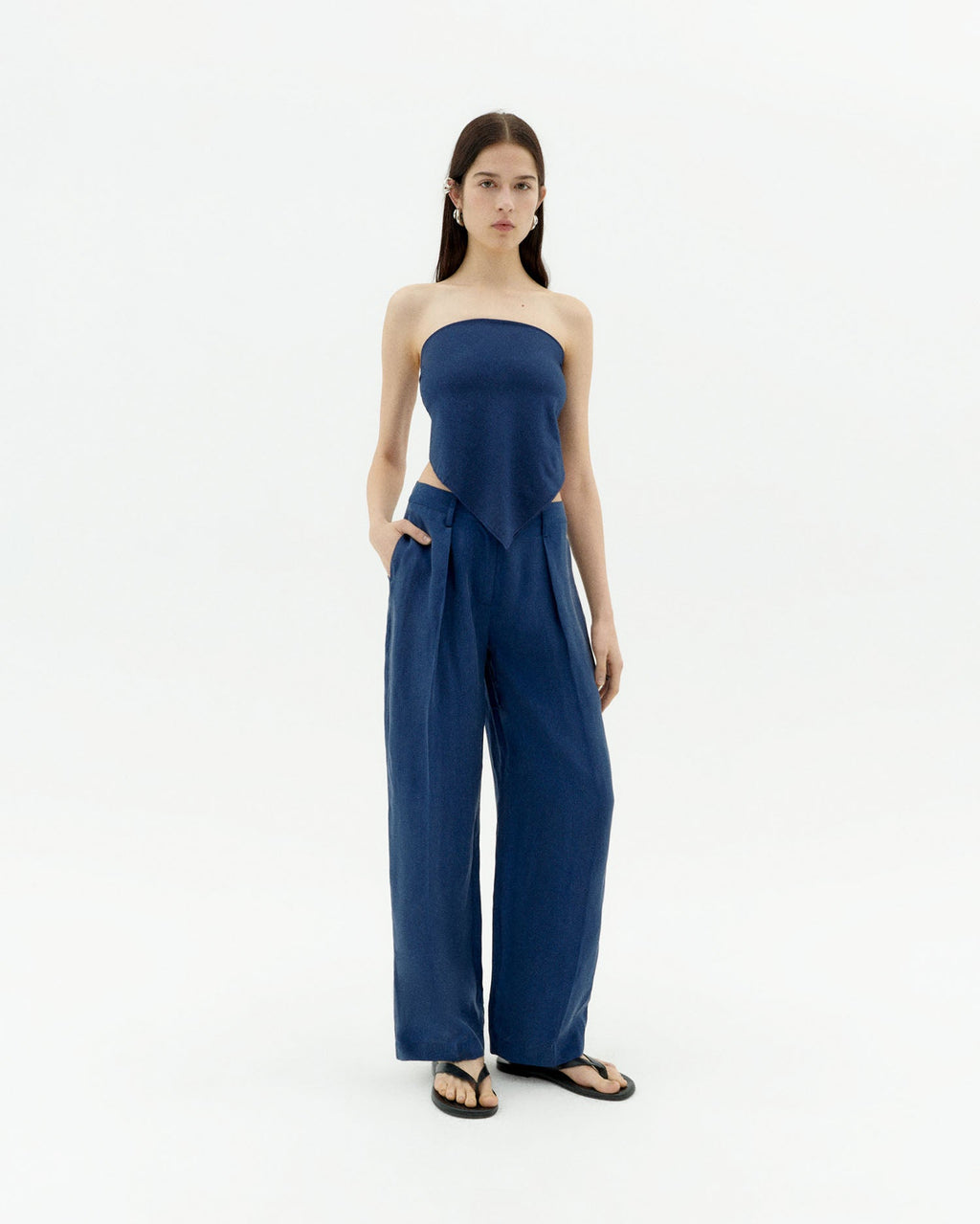 Pantalón azul cupro Cirila sostenible-2