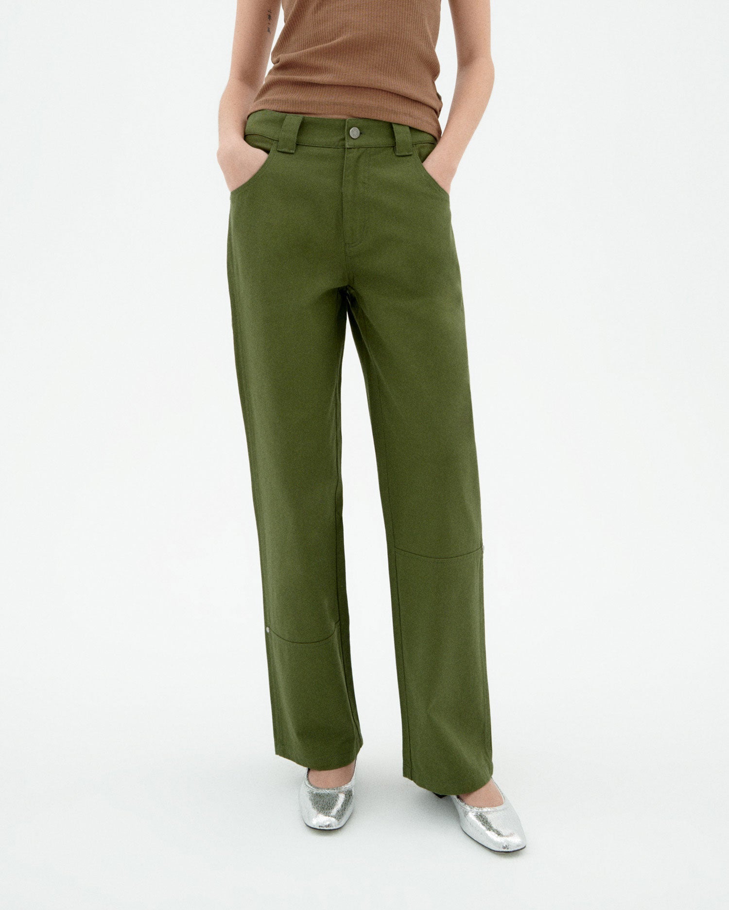 Green pants Sostenible pearl-1
