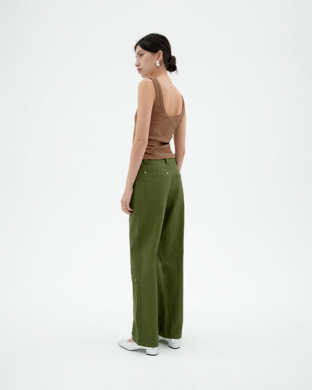 Green pants Sostenible pearl-4
