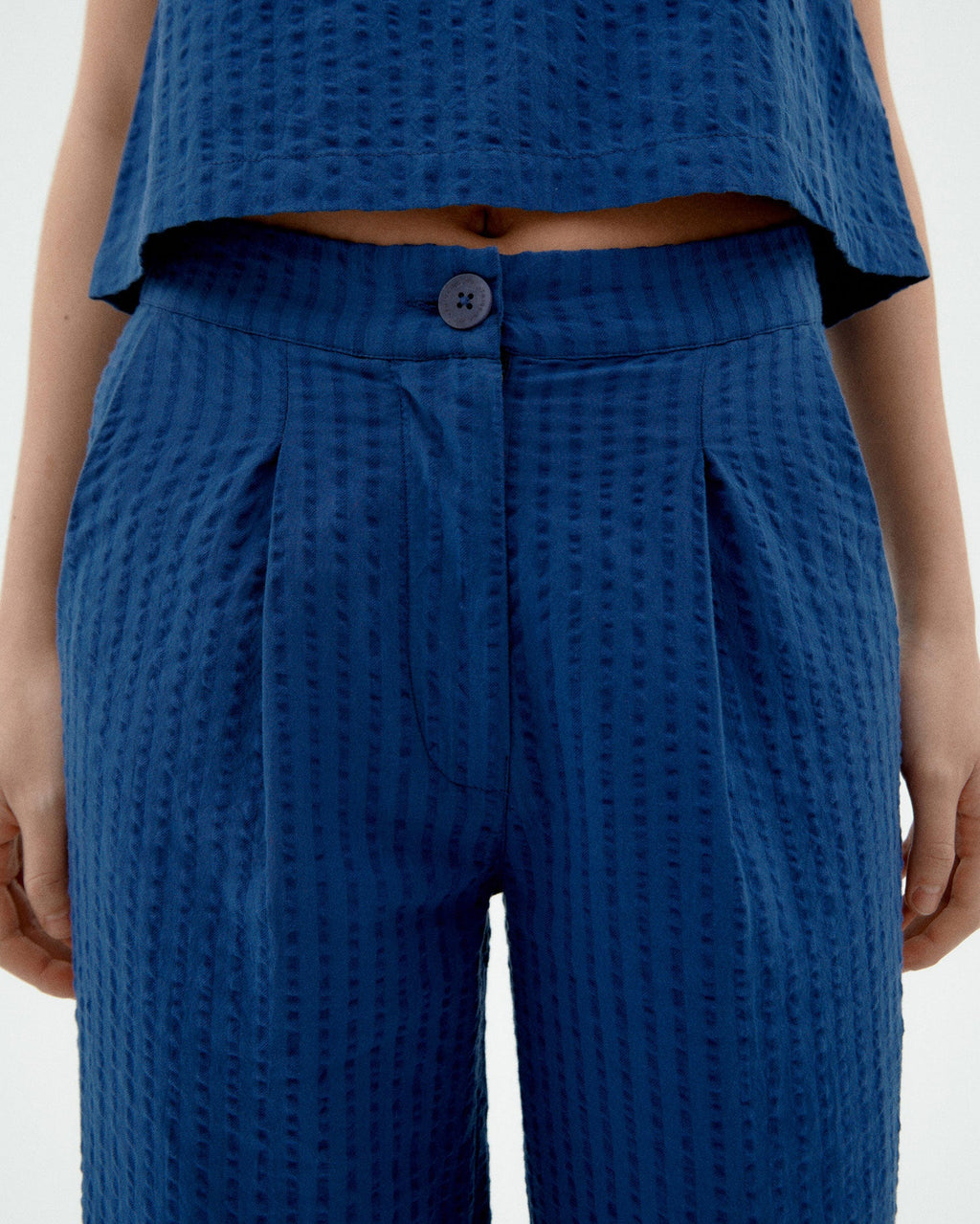 Manolita sostenible blue seersucker pants-3