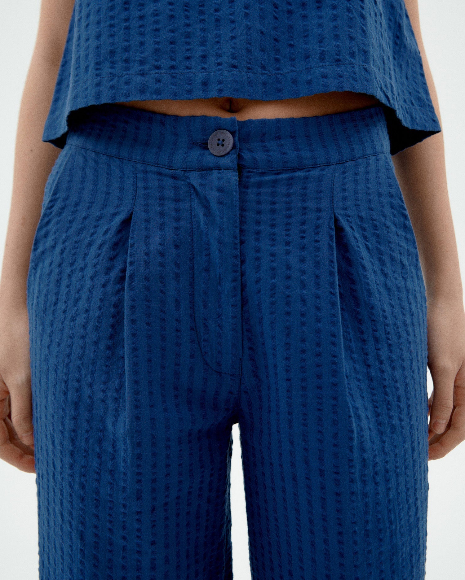 Manolita sostenible blue seersucker pants-3