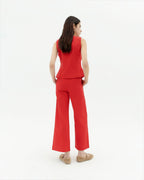 Pantalón rojo Karina sostenible-4