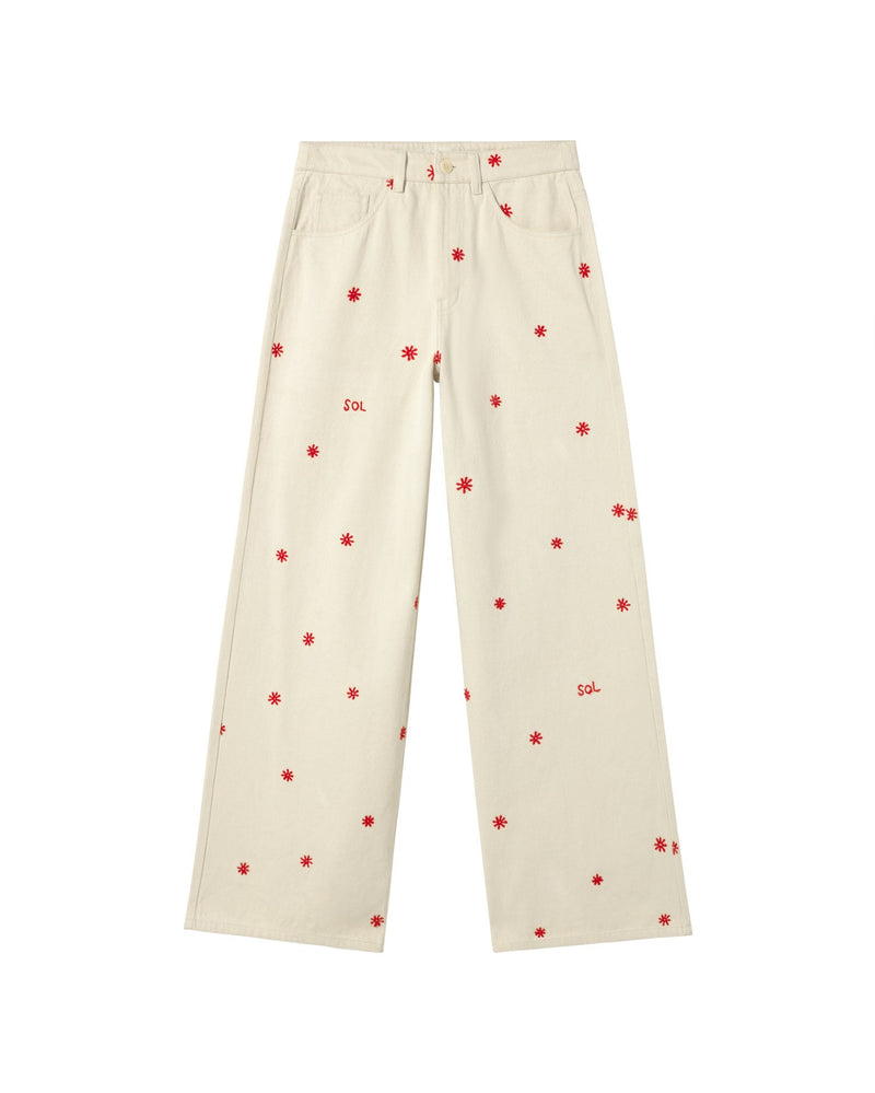 Pantalón crudo sol chain Hedda sostenible - silueta 1