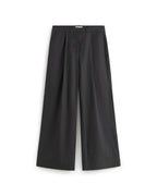 Pantalón popelin wide leg azul Patty sostenible silueta - 1