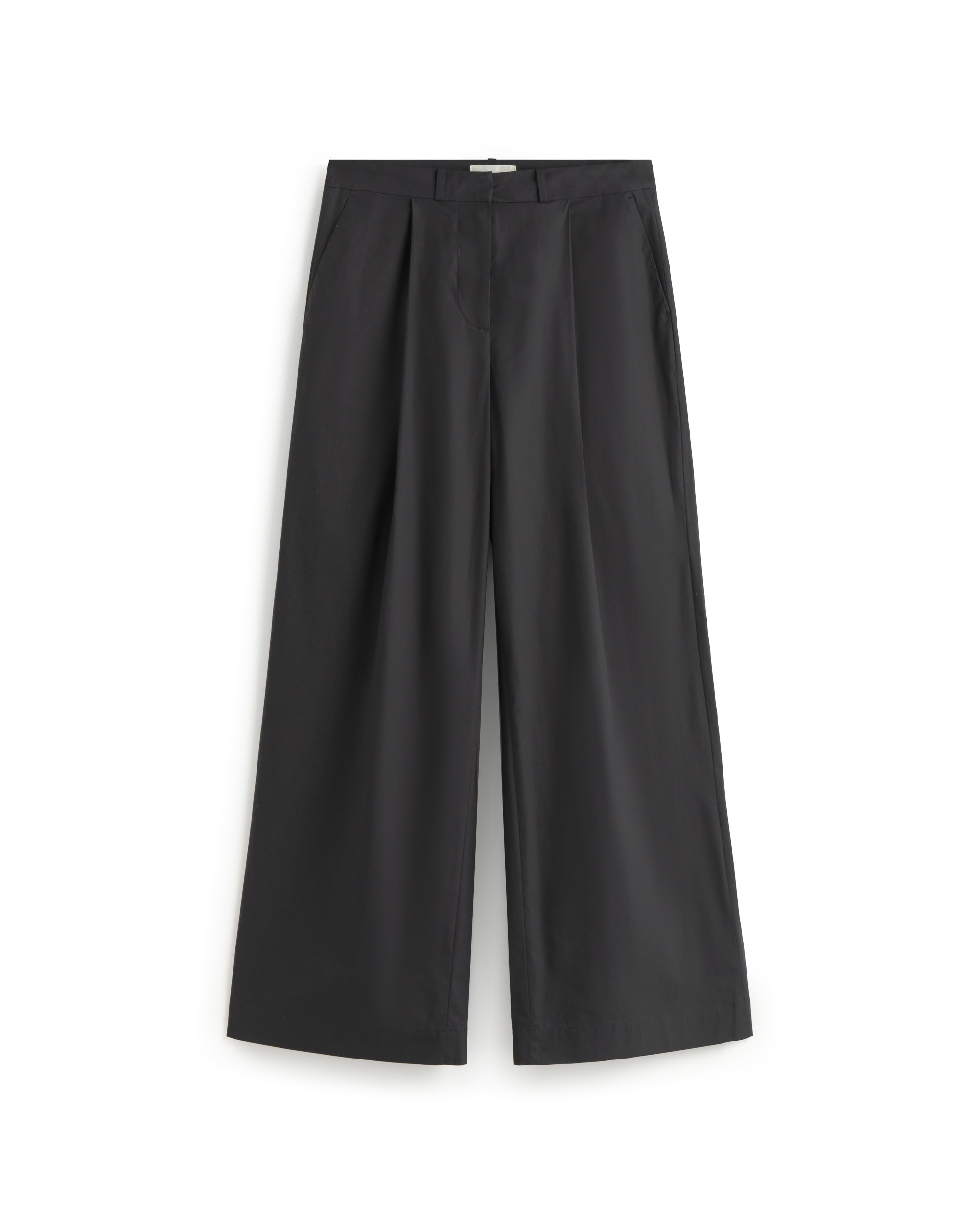 Pantalón popelin wide leg azul Patty sostenible silueta - 1