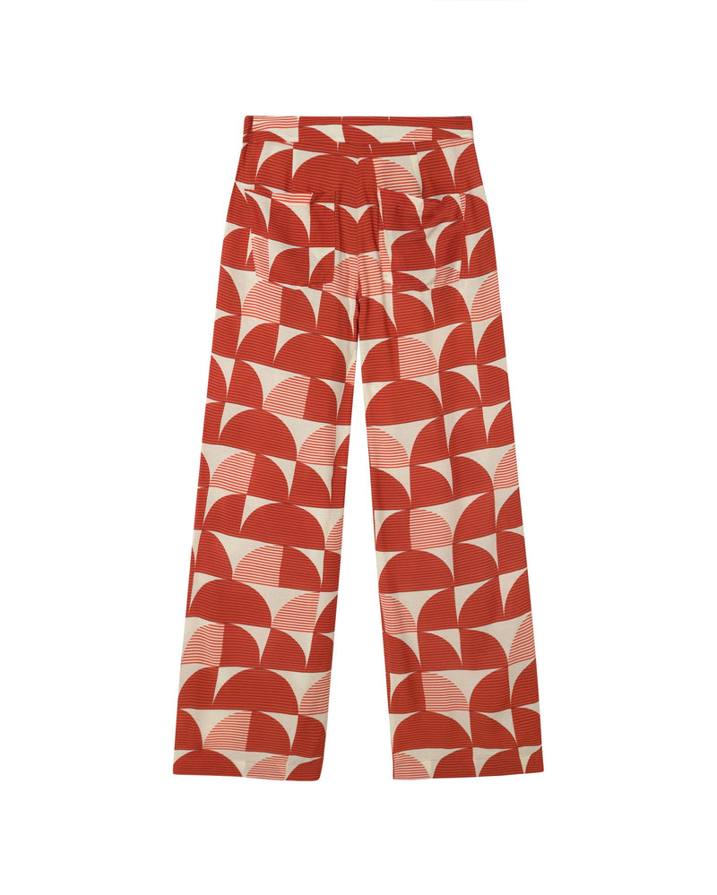 Pantalón rojo shrubbery Manolita sostenible - silueta 1