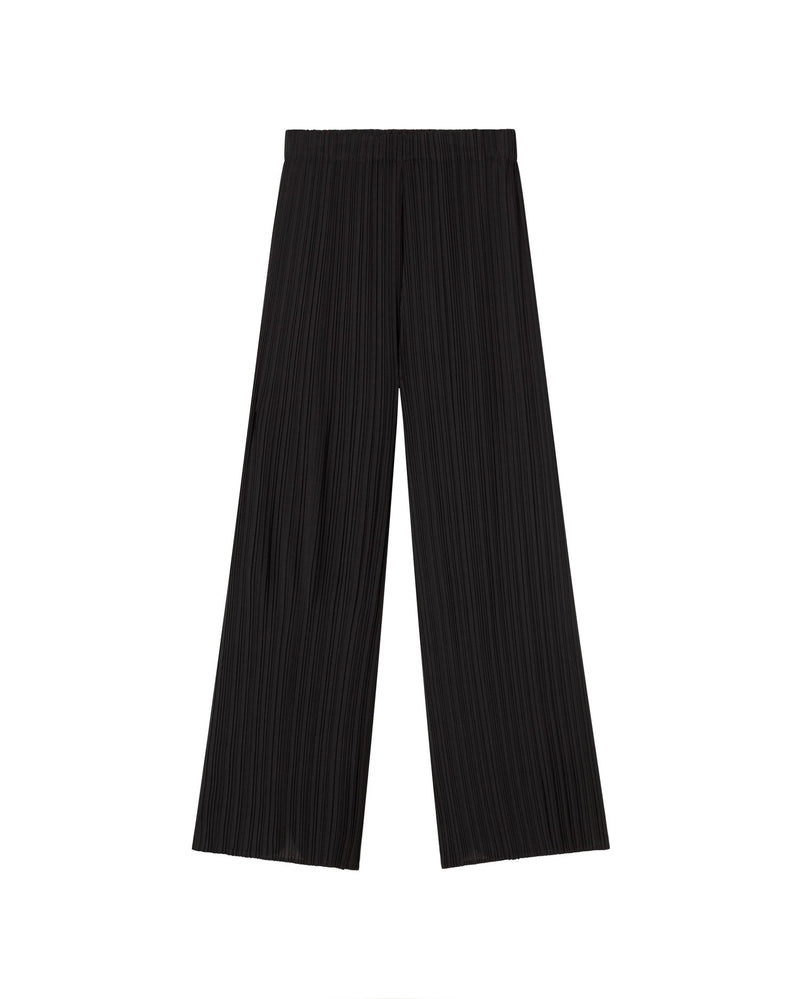 Pantalón negro plisado Maro sostenible  - silueta 1