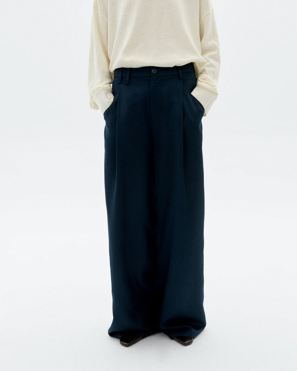 Pantalon Large À Pinces Molly - Bleu