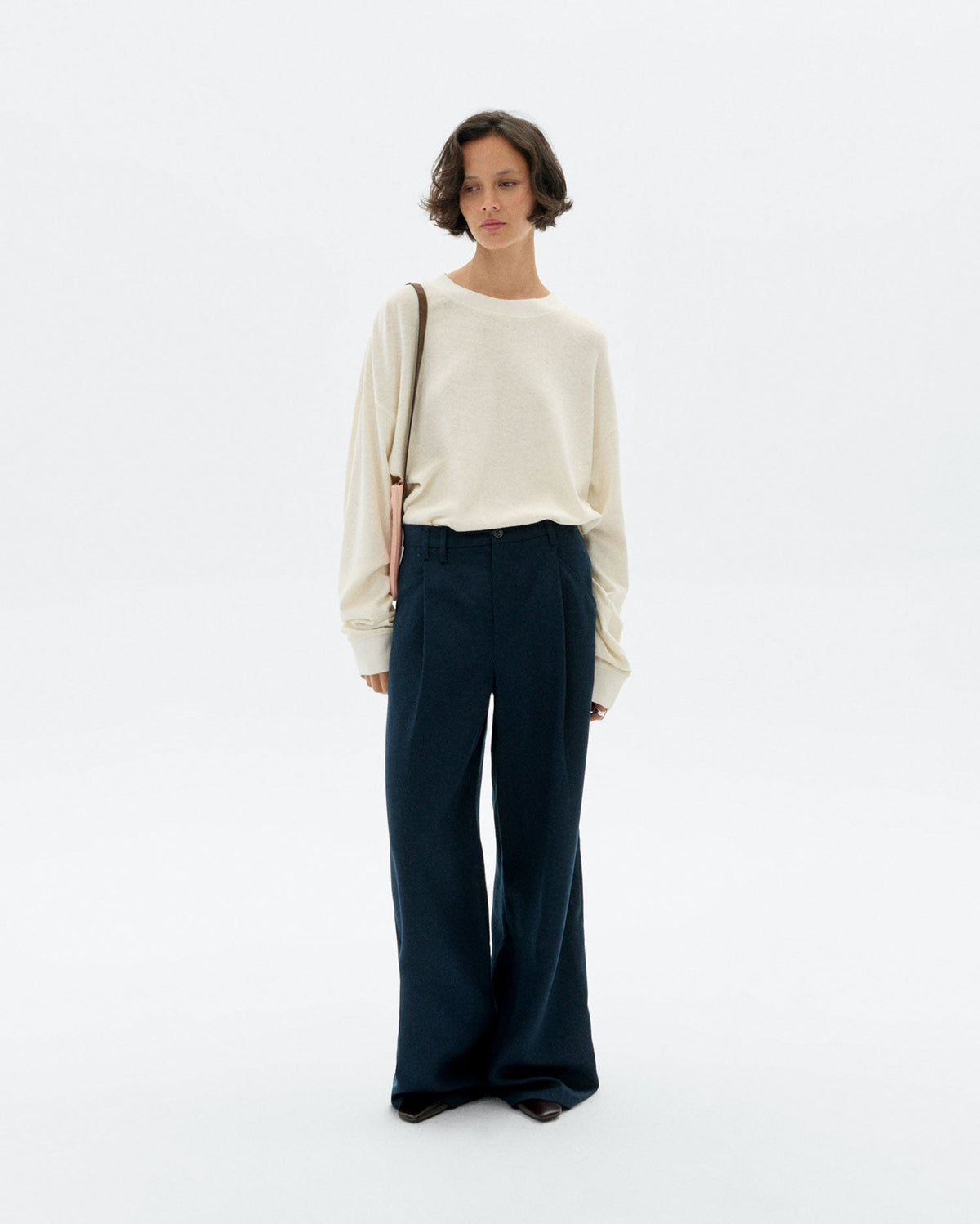 Pantalon Large À Pinces Molly - Bleu