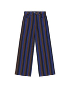 Pantalón wide leg rayas azul totenham Hedda sostenible silueta - 1
