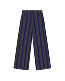 Pantalón wide leg rayas azul totenham Hedda sostenible silueta - 1