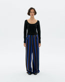 Pantalón wide leg rayas azul totenham Hedda sostenible - 2