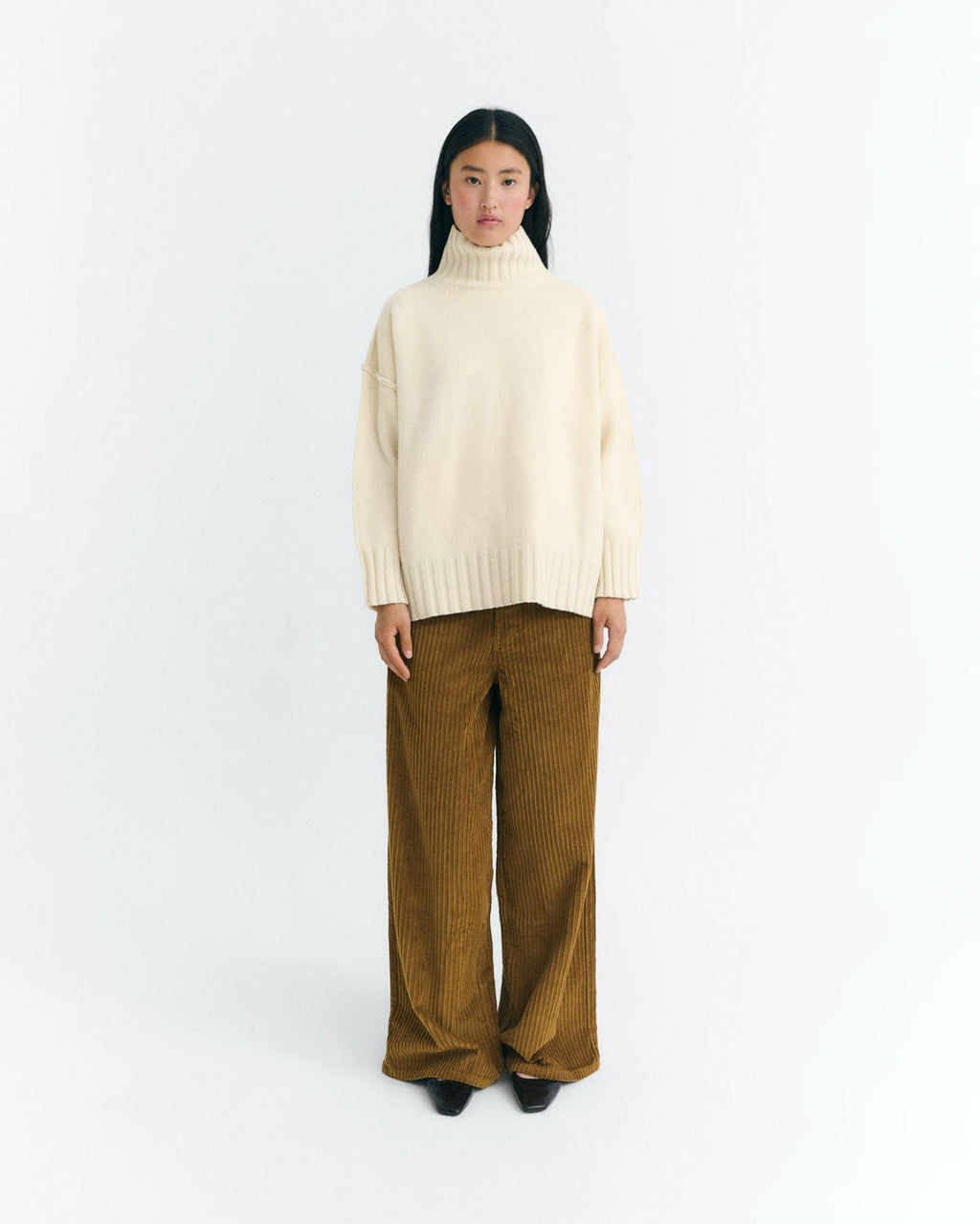 Pantalón wide leg pana amarillo Hedda sostenible - 2