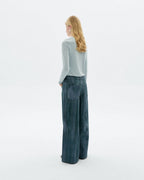 Pantaloni wide leg blu dégradé Hedda sostenibili - 4