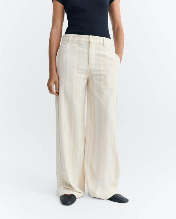 Serena sostenible single-sided striped pants - 1