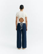 Pantalón wide leg azul hemp Molly sostenible - 2.1