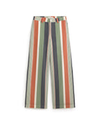 Pantalón recto estampado rayas multicolor Serena sostenible silueta - 1