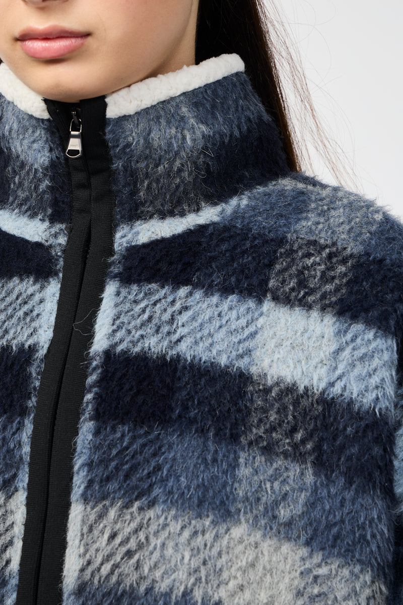 Chaqueta de cuadros con forro de sherpa - Breeze Plaid - Mujer