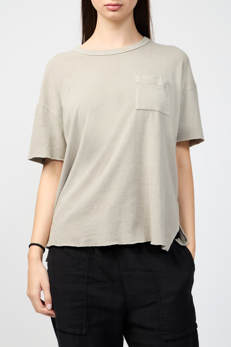 Relaxed-Fit Jersey T-Shirt With Pocket - Pigment Ficelle - Women