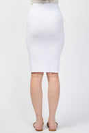 Jupe Croisée En Coton Recyclé - Blanc - Femme