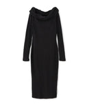 Vestido de punto reciclado - Negro - Mujer