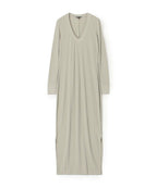 Ribbed V-Neck Dress - Silt - Women
