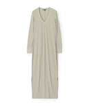 Vestido canalé escote pico - Limo - Mujer