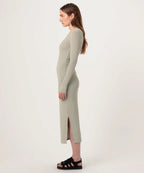 Ribbed V-Neck Dress - Silt - Women