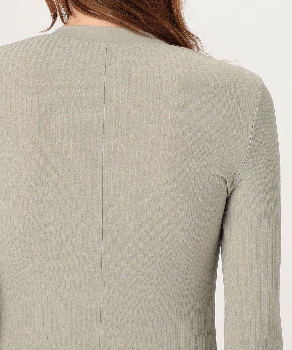 Ribbed V-Neck Dress - Silt - Women