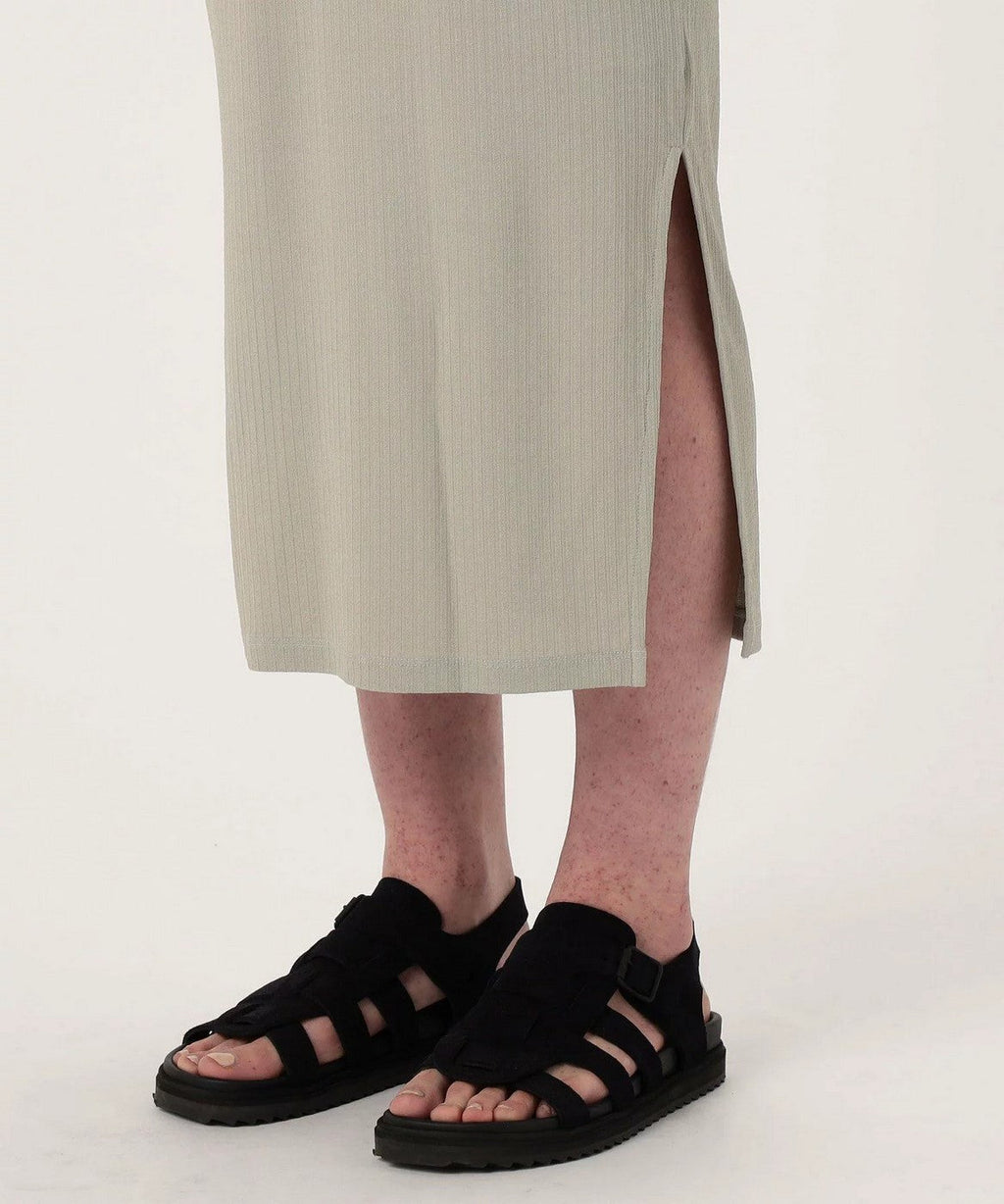Ribbed V-Neck Dress - Silt - Women
