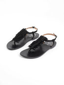 White Sun - Sandalias Hydatina - Ante de cabra negro - Negro