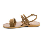 White Sun - Sandalias Bacis - Ante de cabra camel - Dorado+Camel