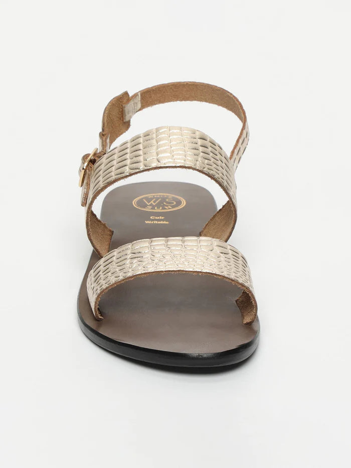 Sawan Sandals - Light Gold Croco