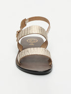 Sawan Sandals - Light Gold Croco