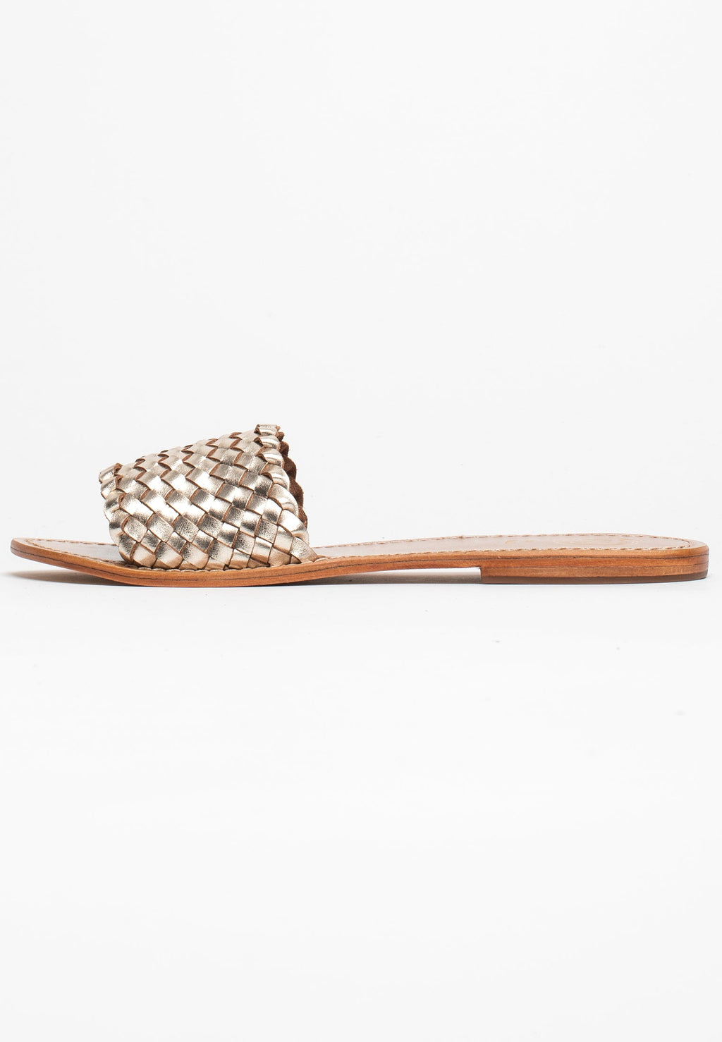 White Sun - Candida Mules - Gold