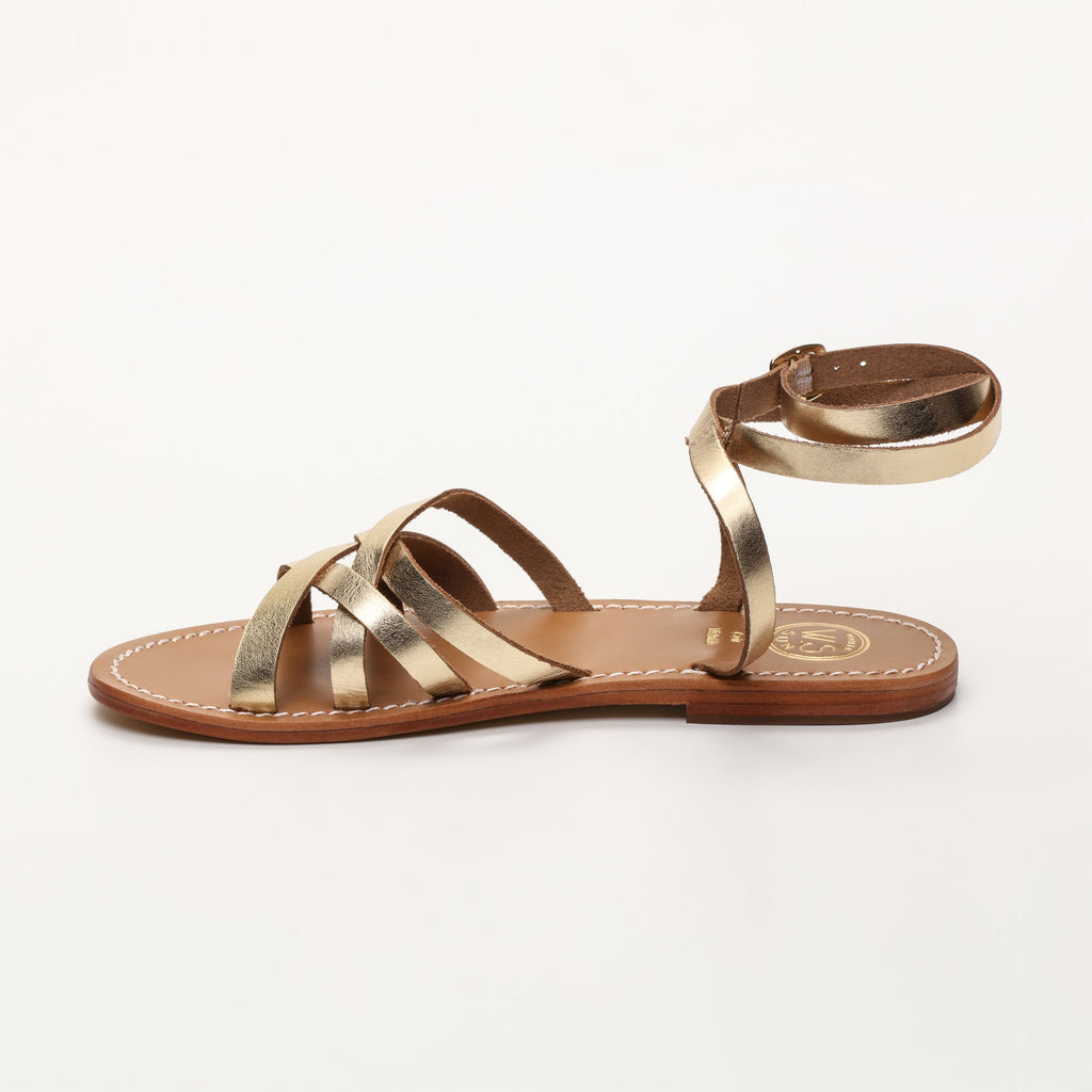 White Sun - Montgomery Sandals - Dark Gold Buff - Dark Gold