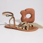 White Sun - Montgomery Sandals - Dark Gold Buff - Dark Gold