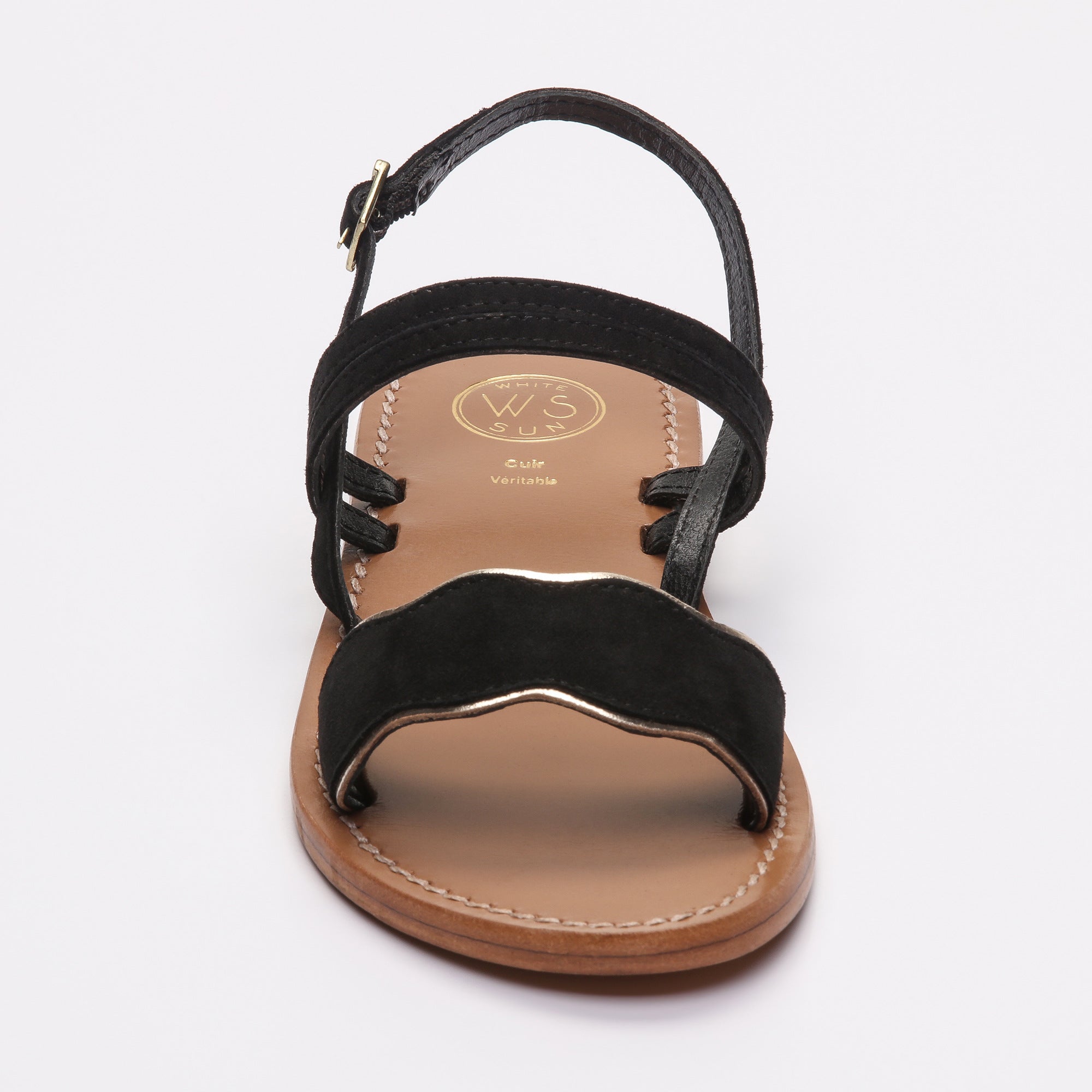 Bacis Sandals - Black+Gold