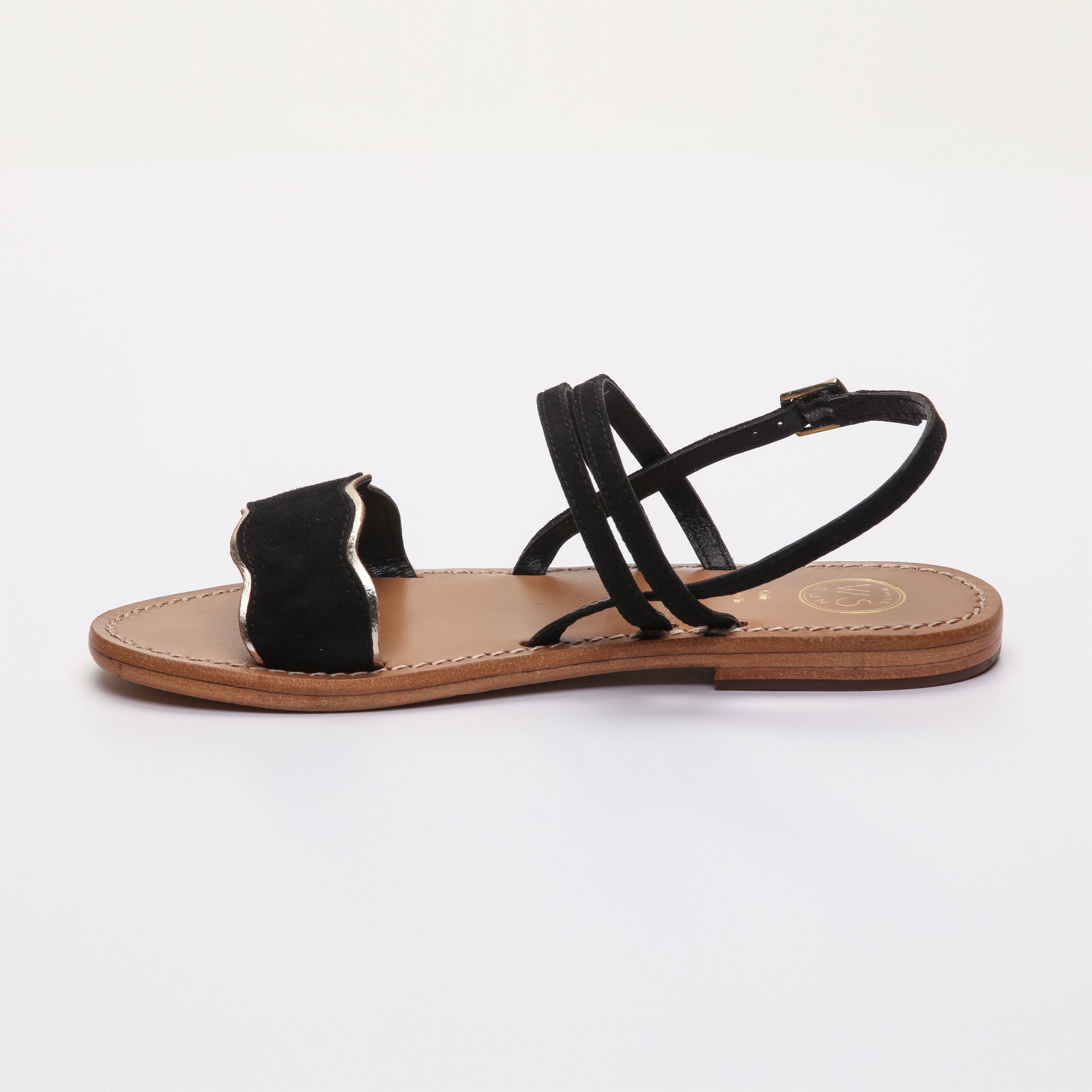 Bacis Sandals - Black+Gold