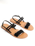 Bacis Sandals - Black+Gold