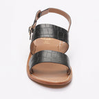 Sandalias Sawan - Croco Negro
