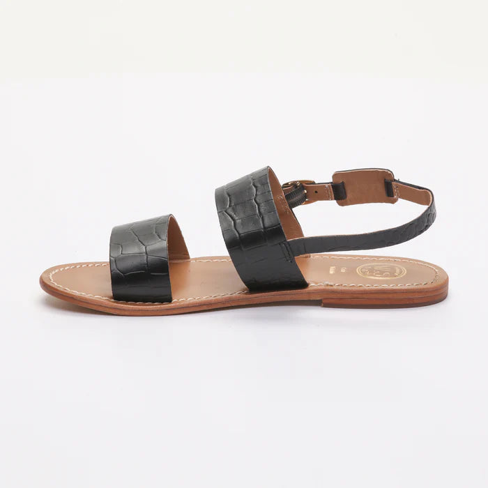 Sandalias Sawan - Croco Negro