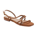 Margo Sandals - Camel Goat Suede (Tubular Straps) - Brown